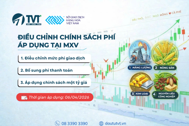 [THÔNG BÁO] Điều chỉnh chính sách phí áp dụng tại Sở Giao dịch Hàng hóa Việt Nam (MXV)