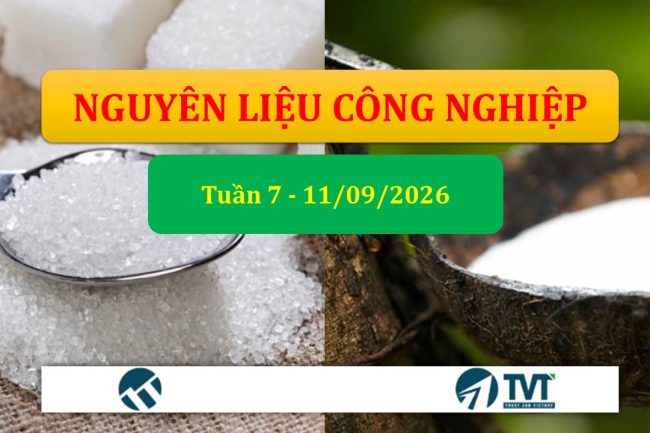 Tổng quan và phân tích mặt hàng nhóm nguyên liệu công nghiệp tuần 31/08 – 04/09/2026