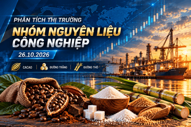 Phân tích và khuyến nghị giao dịch nhóm mặt hàng Nguyên liệu công nghiệp ngày 26/10/2026